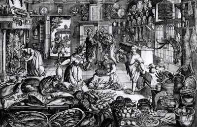 Kitchen Interior by Dutch School